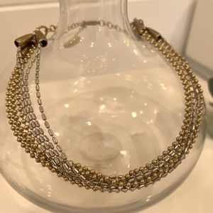 Twisted silver gold and silver necklace